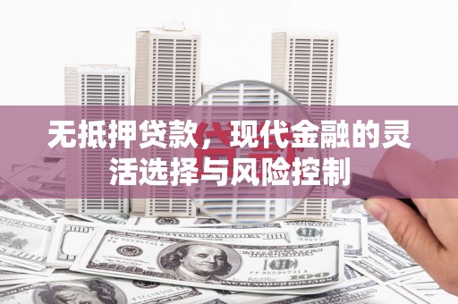 爱民无抵押贷款，现代金融的灵活选择与风险控制