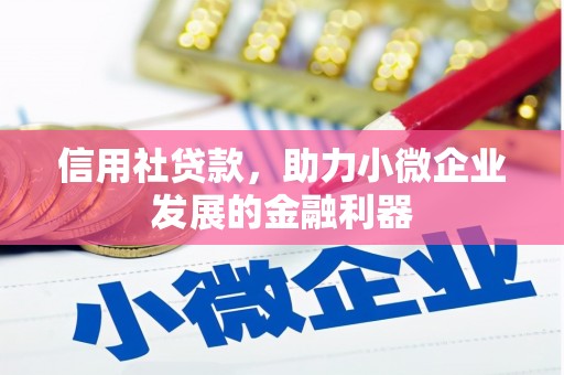 爱民信用社贷款，助力小微企业发展的金融利器