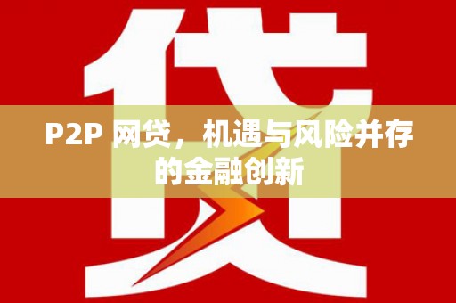爱民P2P 网贷，机遇与风险并存的金融创新